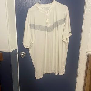 Cream Nike/Tiger Woods golf dri fit shirt